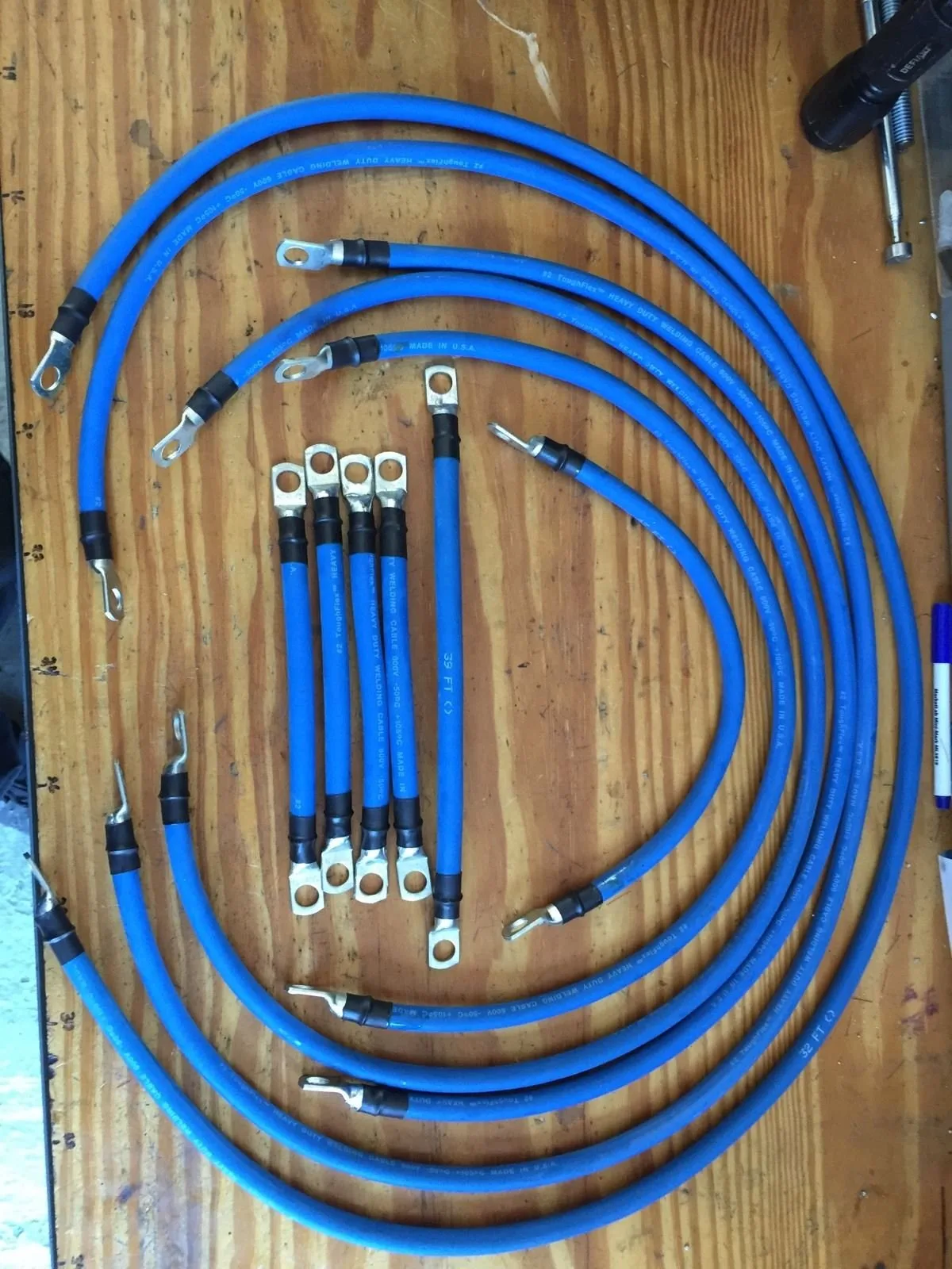 ECW&L 2-Gauge Battery Cable Kit for E-Z-GO TXT 36V
