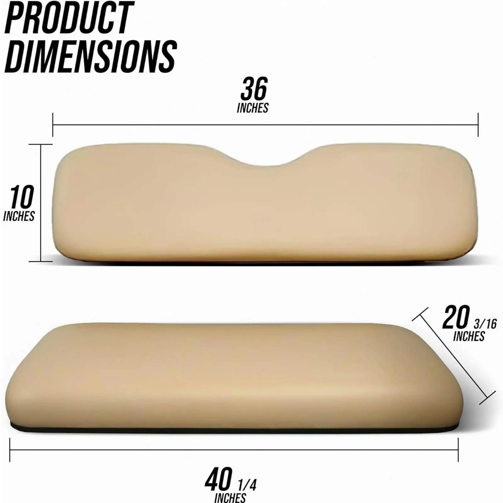Huskey Parts Tan Front Seat Cushion for EZGO TXT 1994-2013 image 2