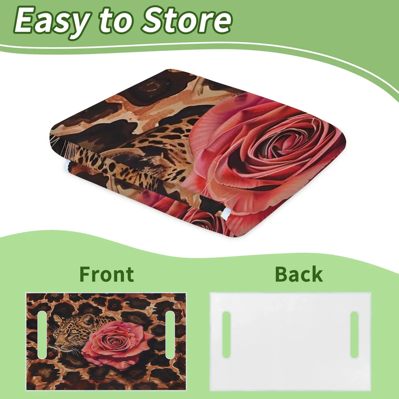 Tiveruda Leopard Rose Golf Cart Seat Cover, 51 x 31 in image 4