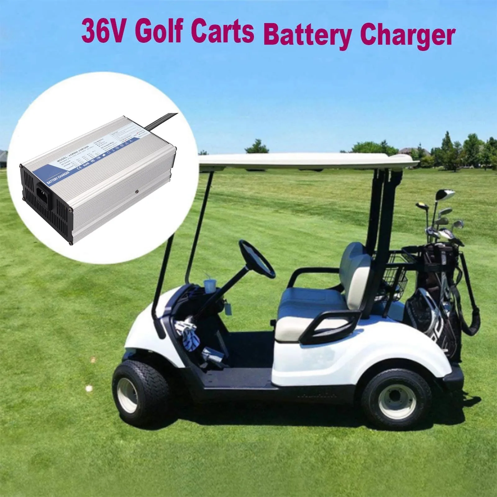 36V 18A Golf Cart Battery Charger for Club Car and E-Z-GO TXT image 2