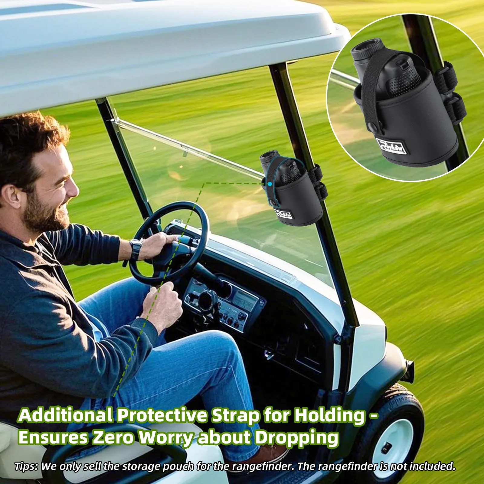 Roykaw G-0588 Golf Cart Rangefinder Pouch Mount image 3