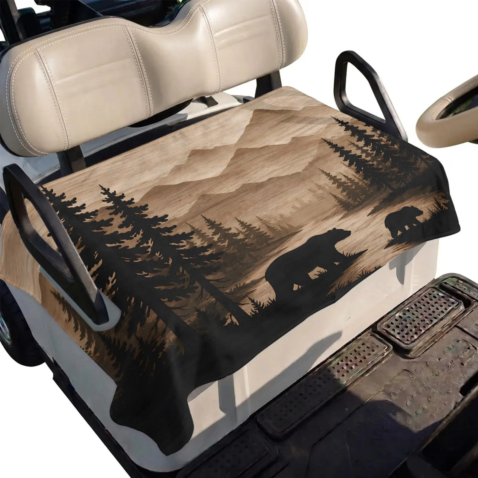 DecorLovee Golf Cart Seat Cover, 51 x 31 in Microfiber