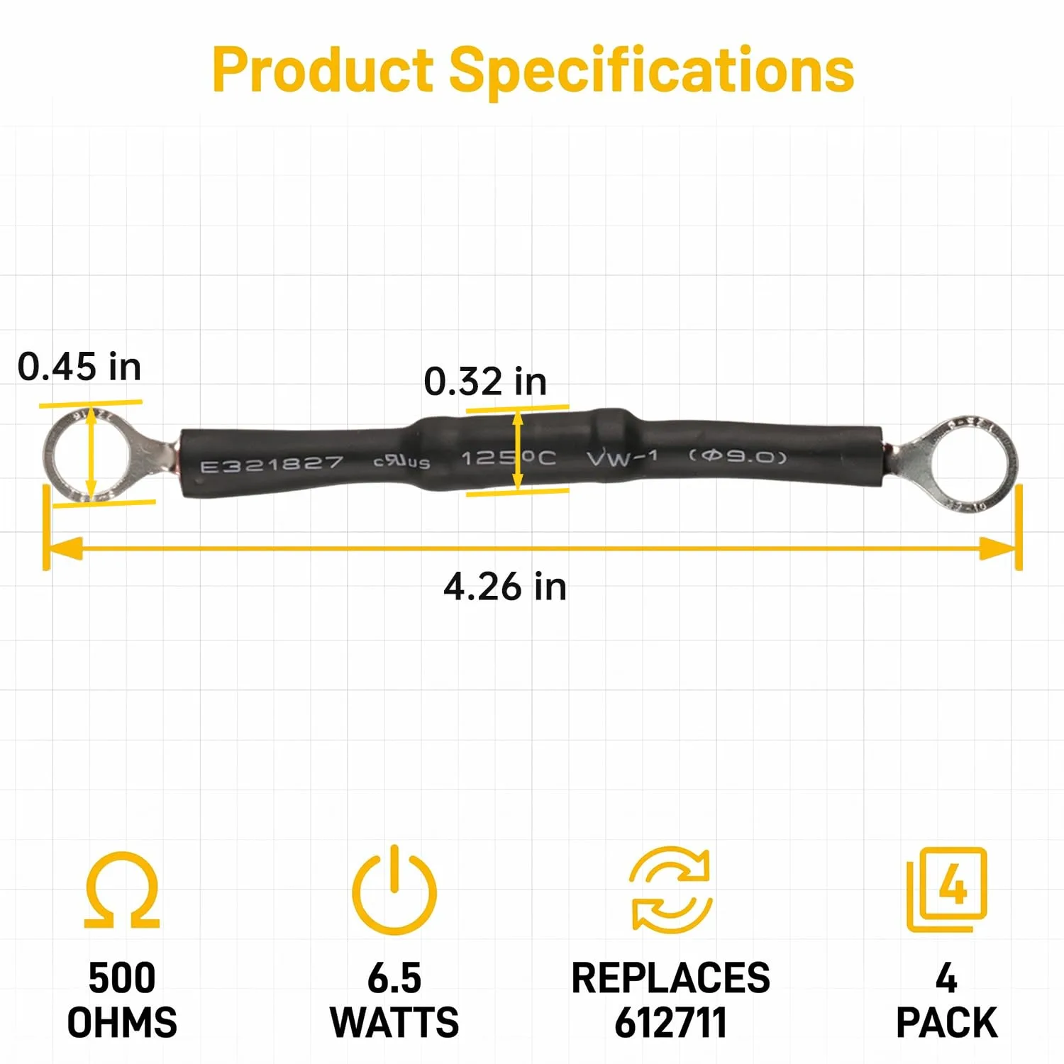 Szuenh 620430 48V Pre-Charge Resistor for E-Z-GO image 3