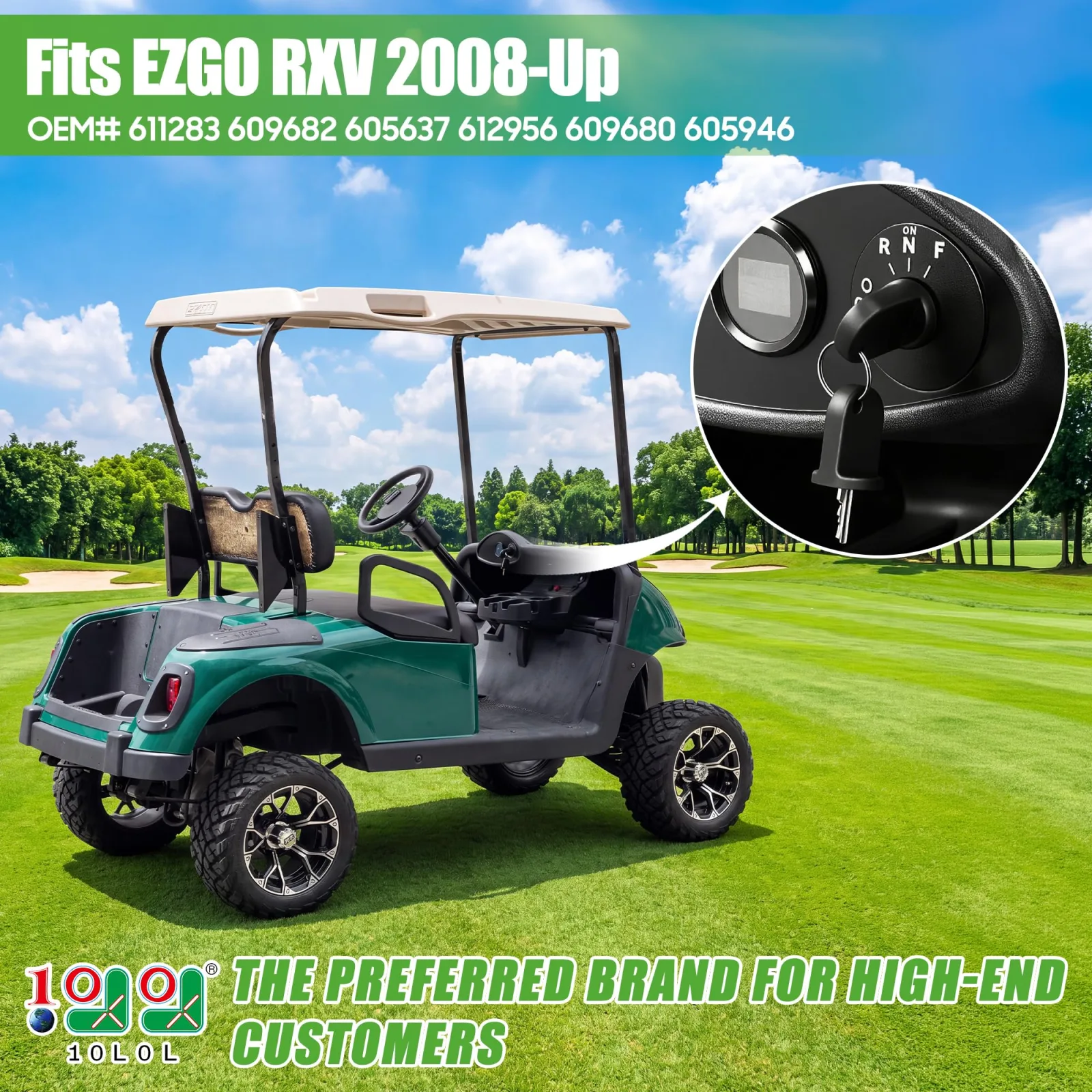 10L0L Ignition Key Switch for E-Z-GO RXV 2008-Up image 2