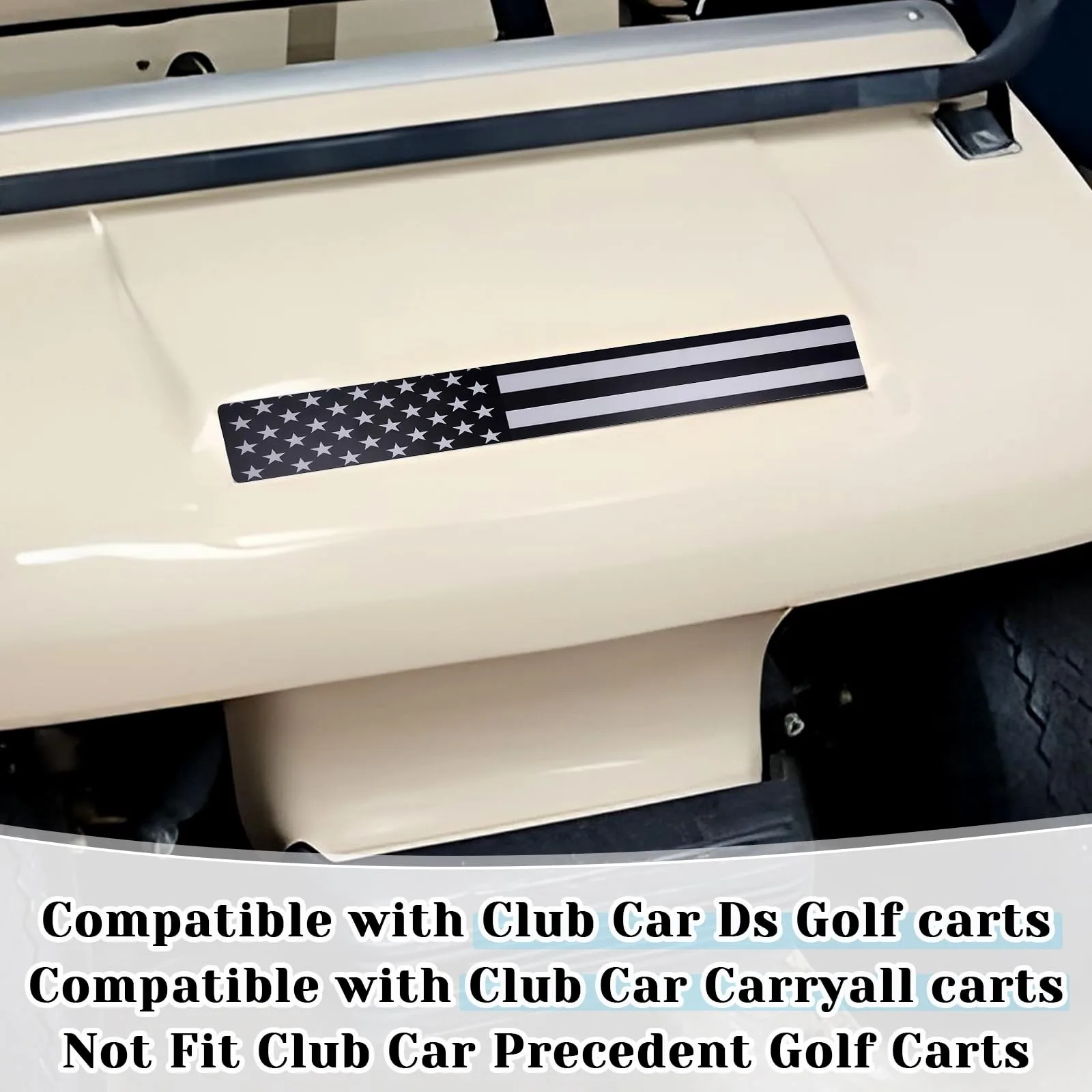 Alicatong American Flag Front Name Plate Insert for Club Car DS & Carryall - 1014198 image 2