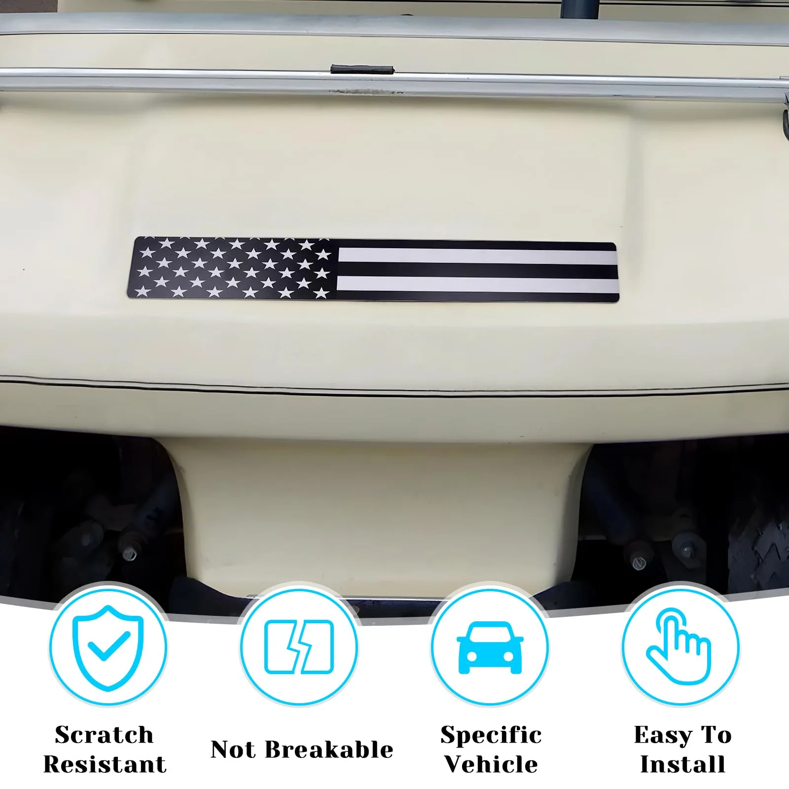 Alicatong American Flag Front Name Plate Insert for Club Car DS & Carryall - 1014198 image 4
