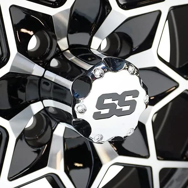 REVENGE RHOX 14x7 ET-25 Gloss Black Golf Cart Wheel image 2