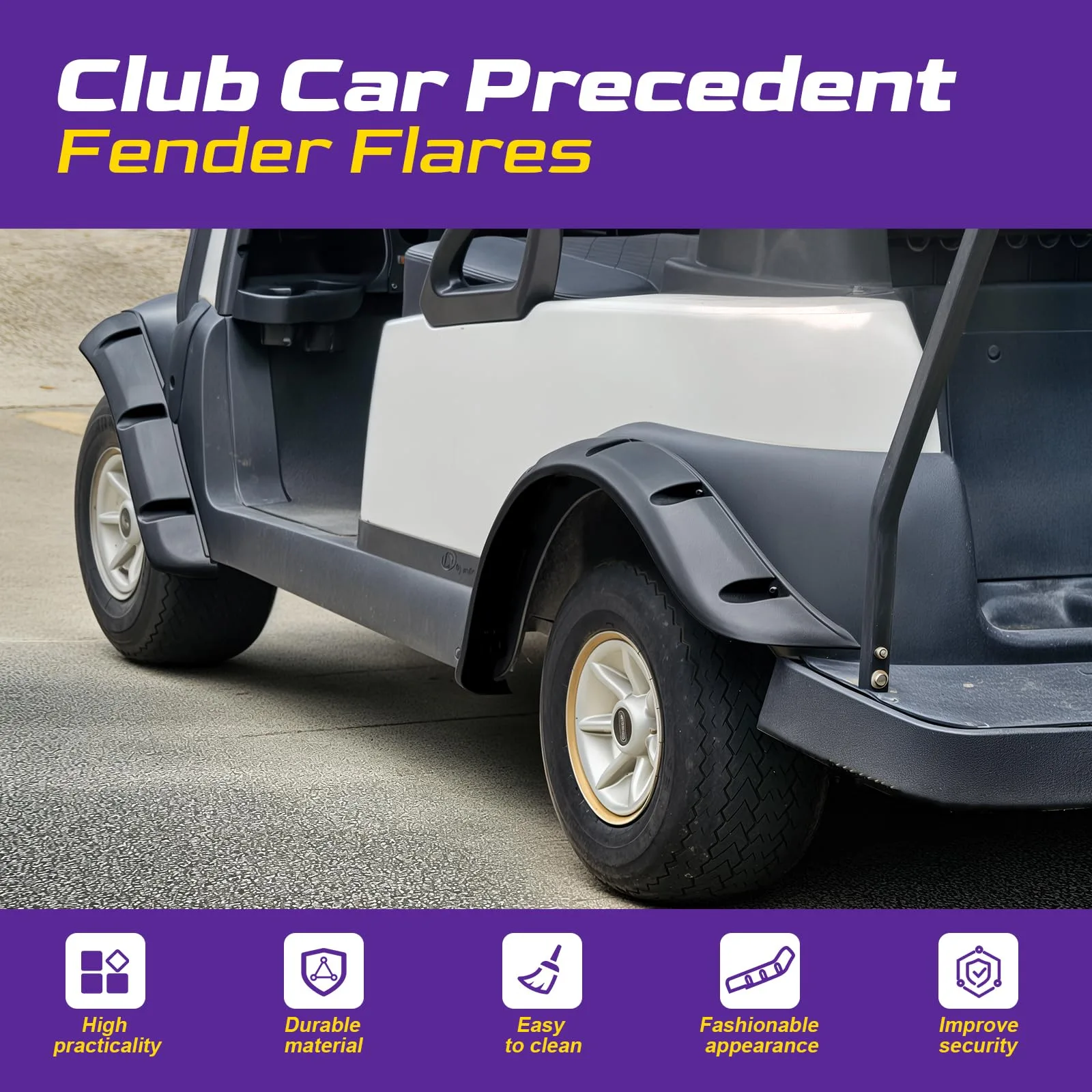 OMEIPMEO Fender Flares for 2004-Up Club Car Precedent image 2