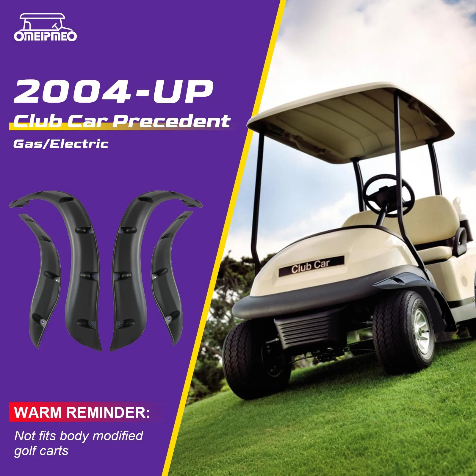 OMEIPMEO Fender Flares for 2004-Up Club Car Precedent image 3