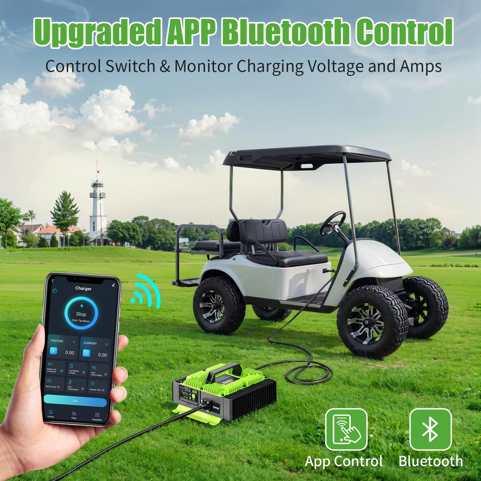 10L0L 36V 18A Charger for E-Z-GO TXT Golf Carts image 4