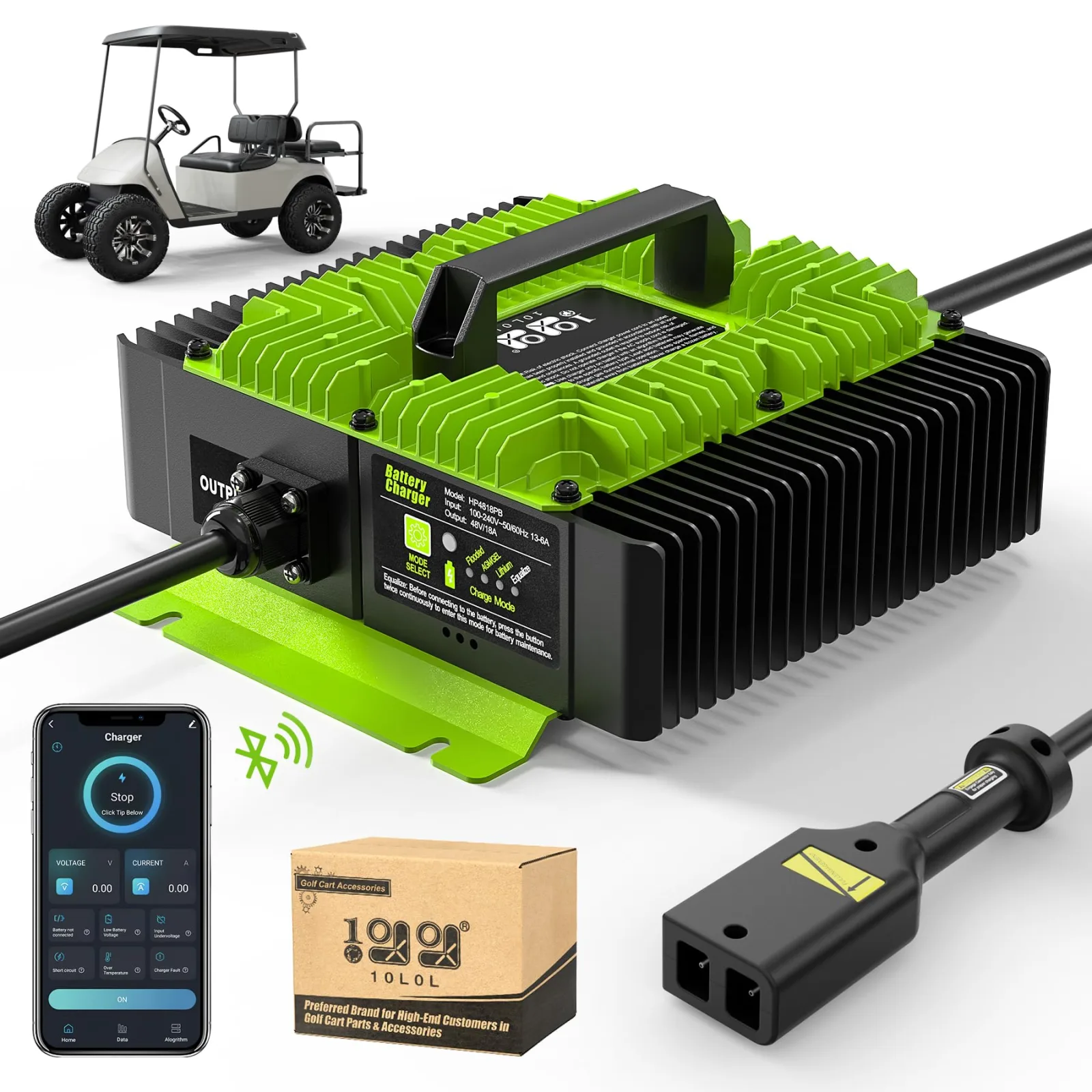 10L0L 36V 18A Charger for E-Z-GO TXT Golf Carts