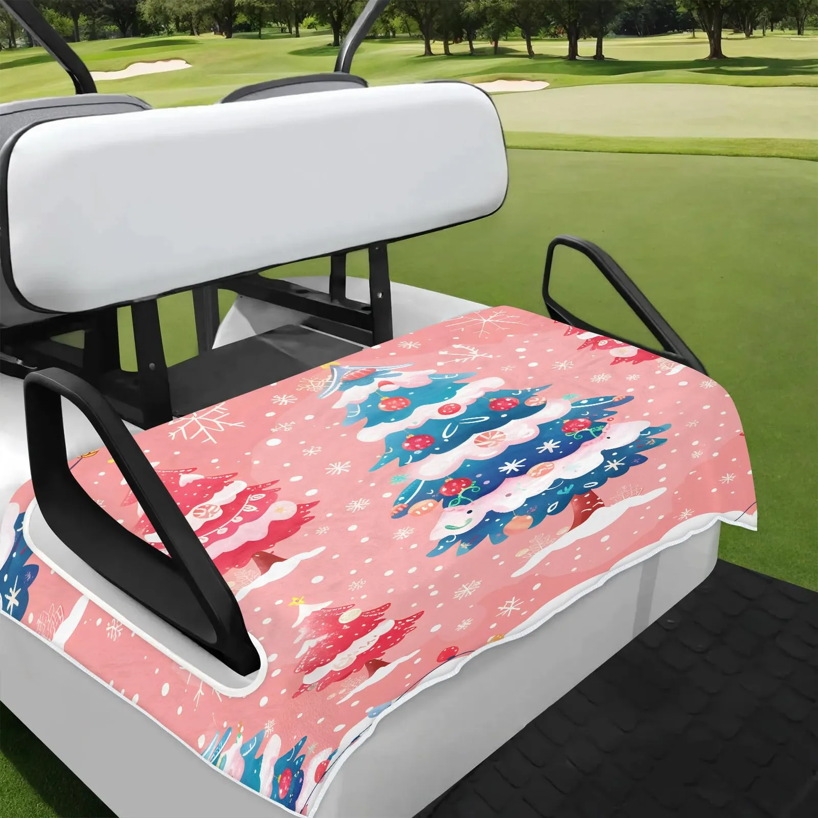Tiveruda Christmas Tree Golf Cart Seat Cover 51 x 31 in