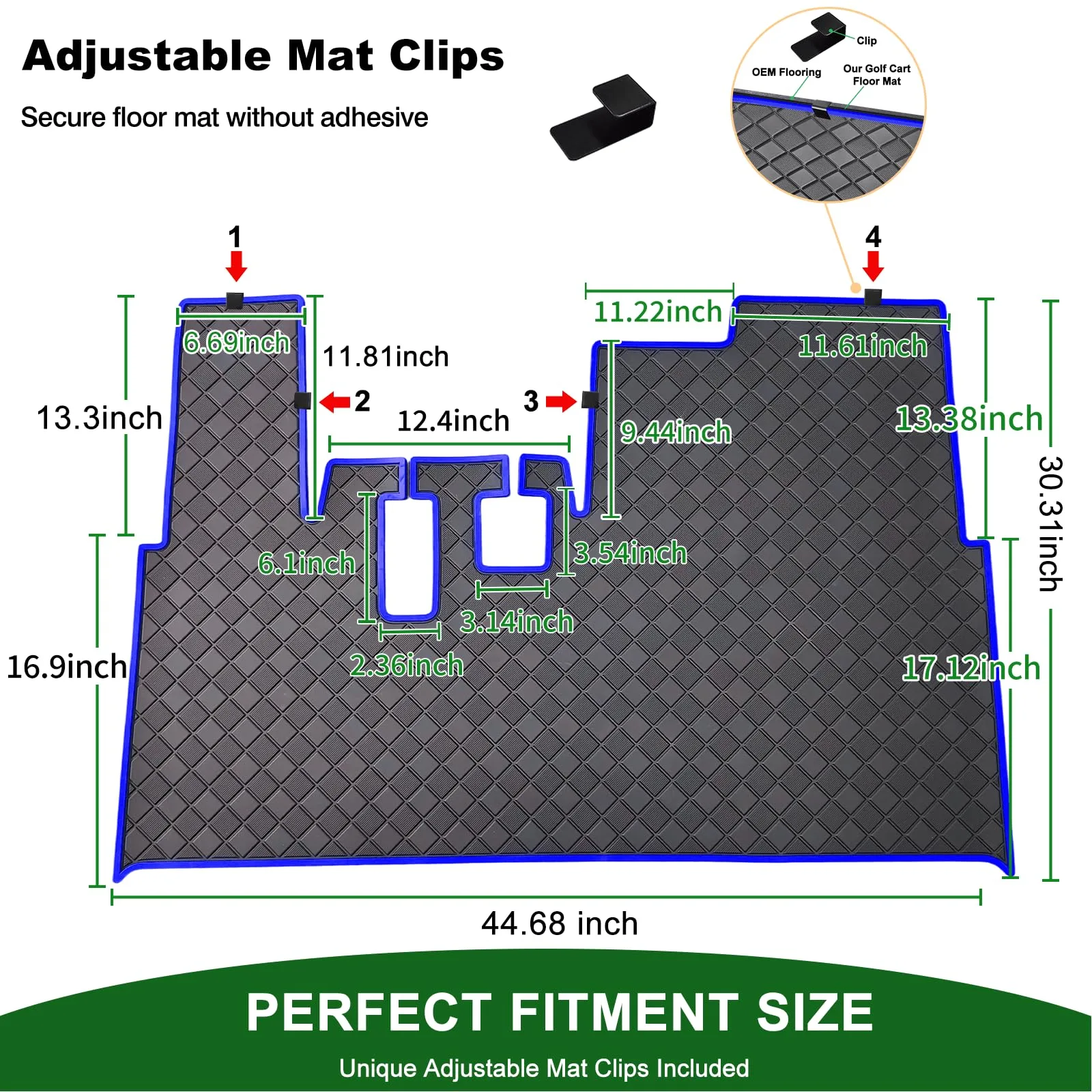Cartalia Floor Mat for Yamaha G8-G28 Golf Carts YG8-G22FM image 4