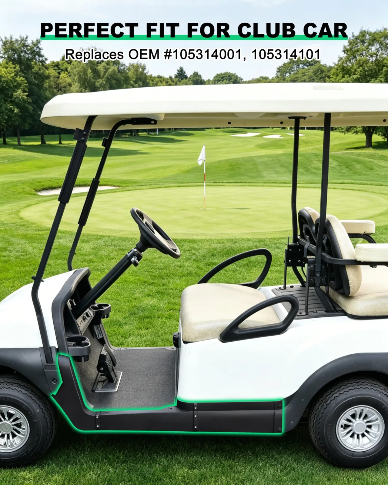 LDETXY Floor Mat Retainer Panels for Club Car 2017+ image 2