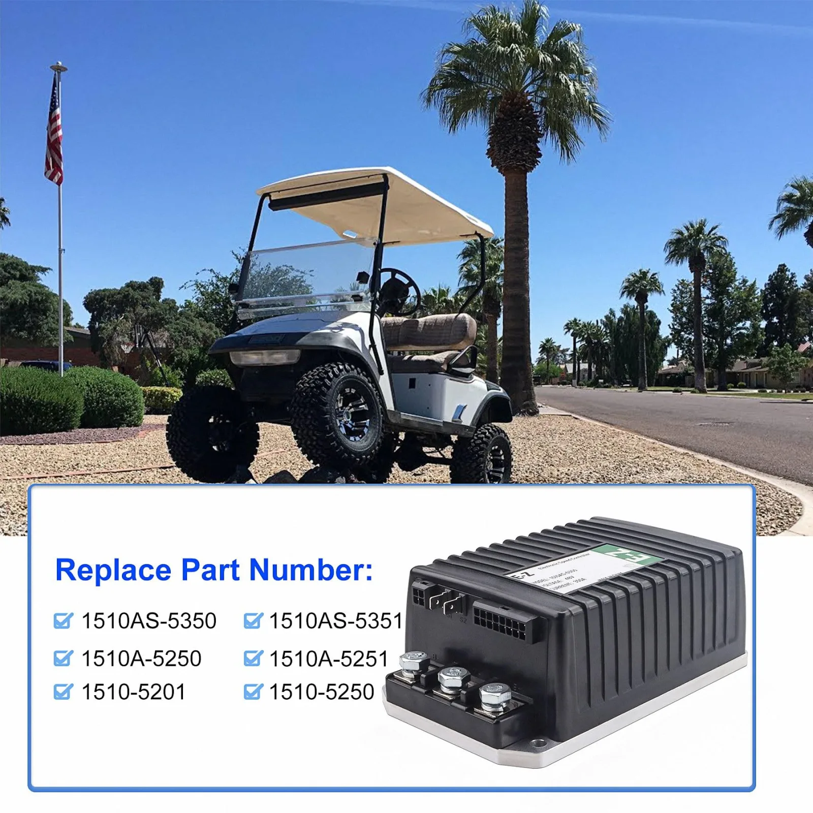 Partayoza 1510AS-5350 48V Controller for Club Car IQ image 2