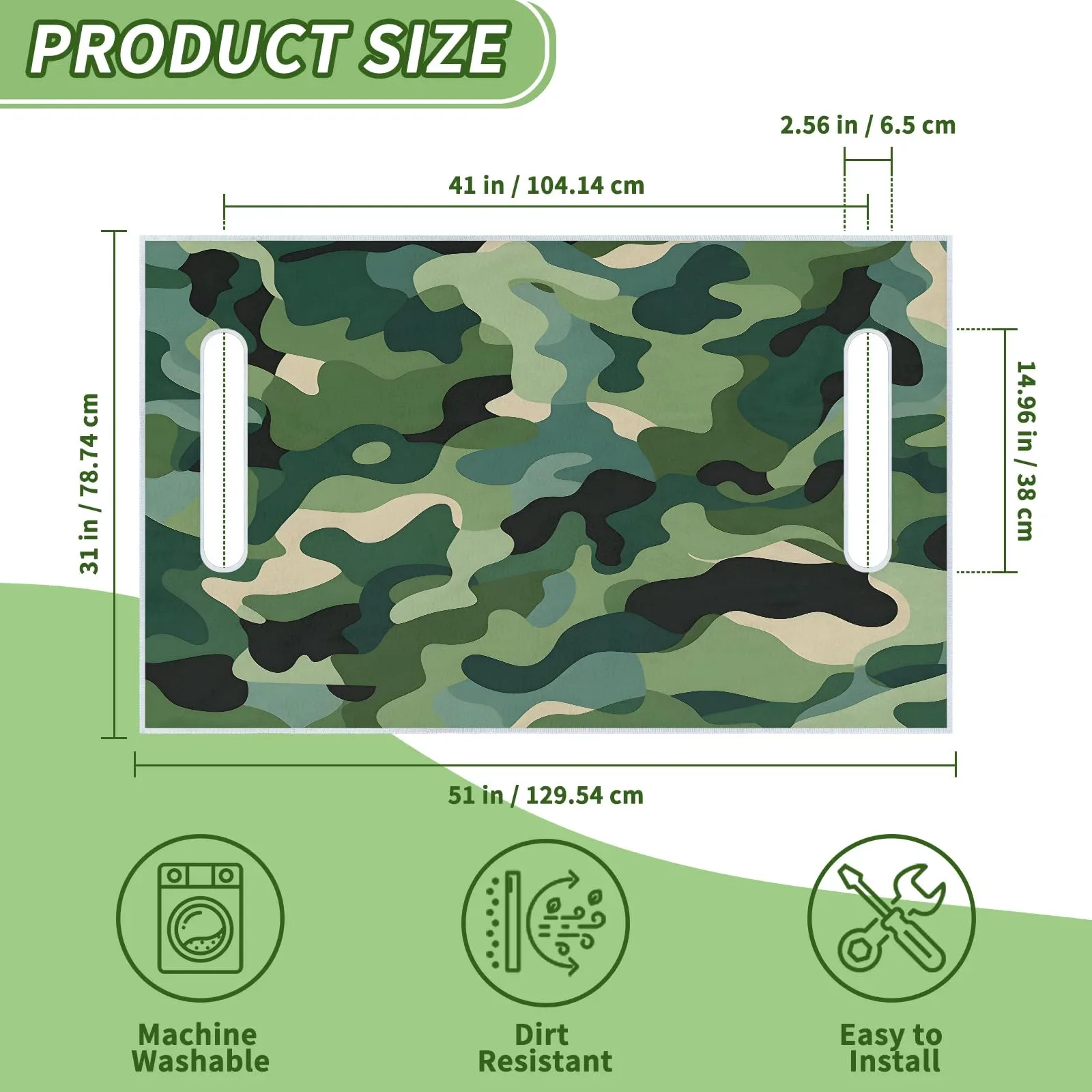 Tiveruda Green Camouflage Golf Cart Seat Cover image 2