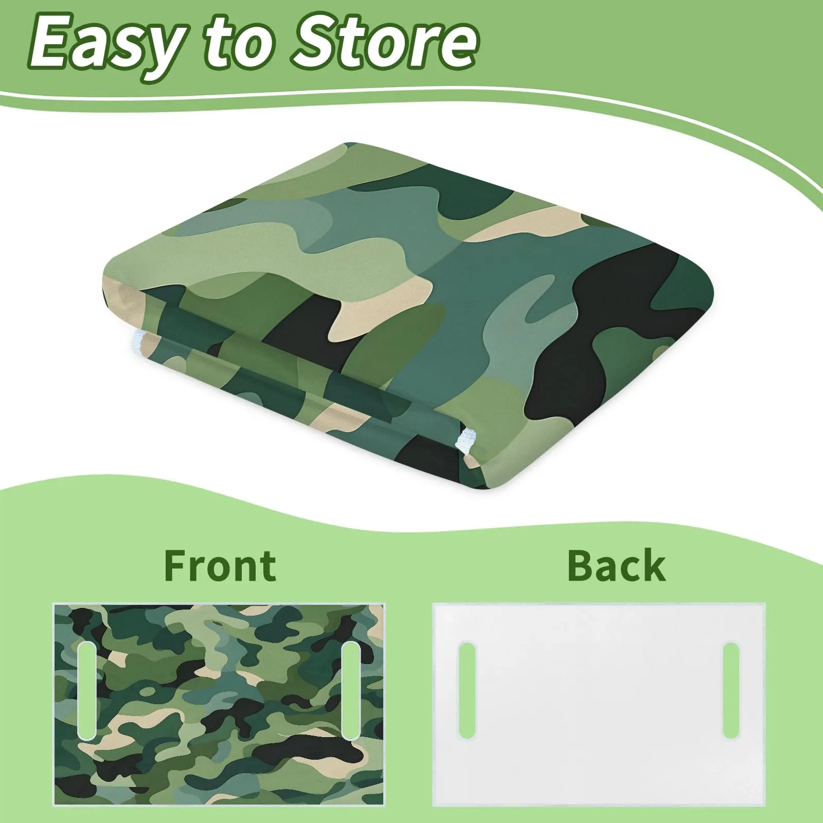 Tiveruda Green Camouflage Golf Cart Seat Cover image 4