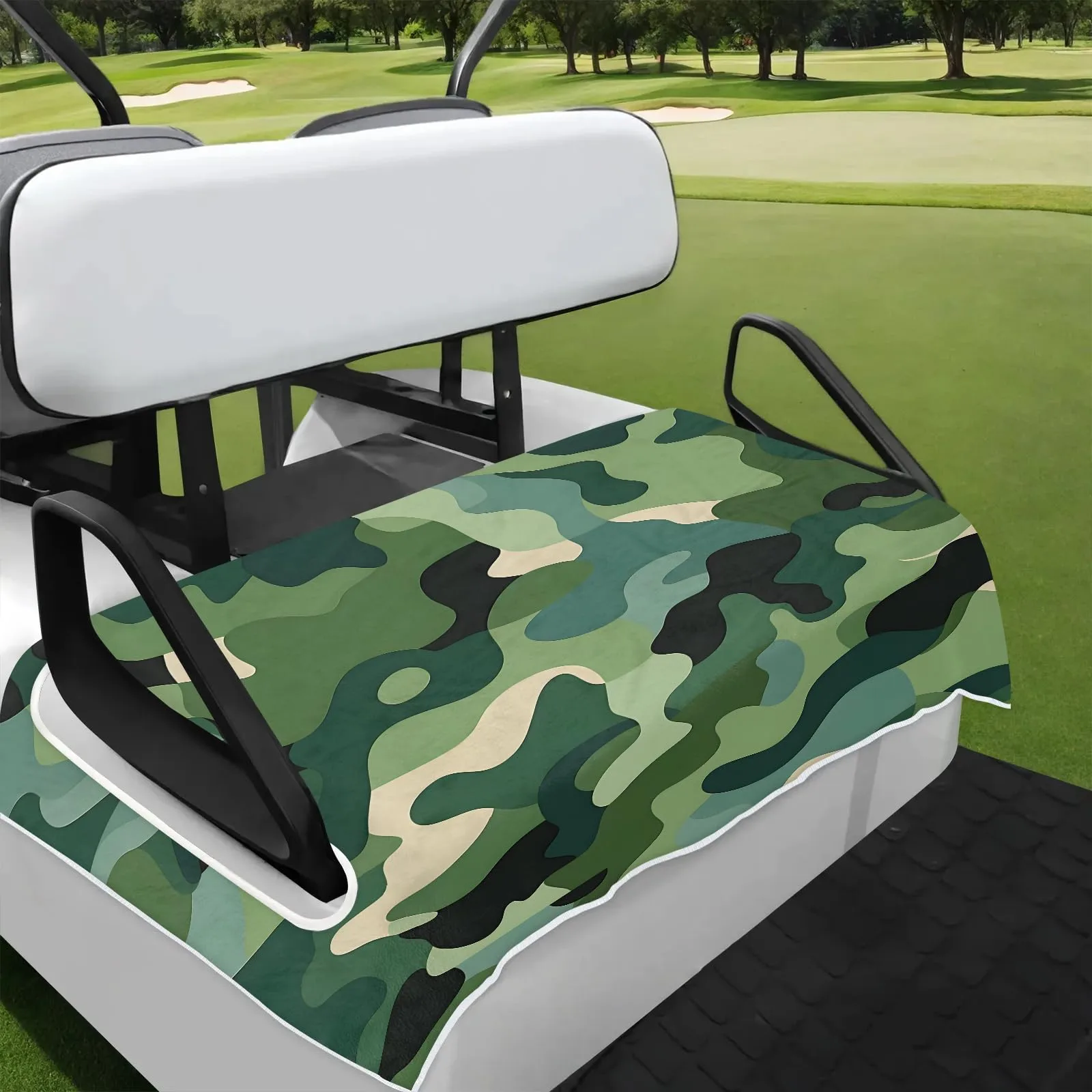 Tiveruda Green Camouflage Golf Cart Seat Cover