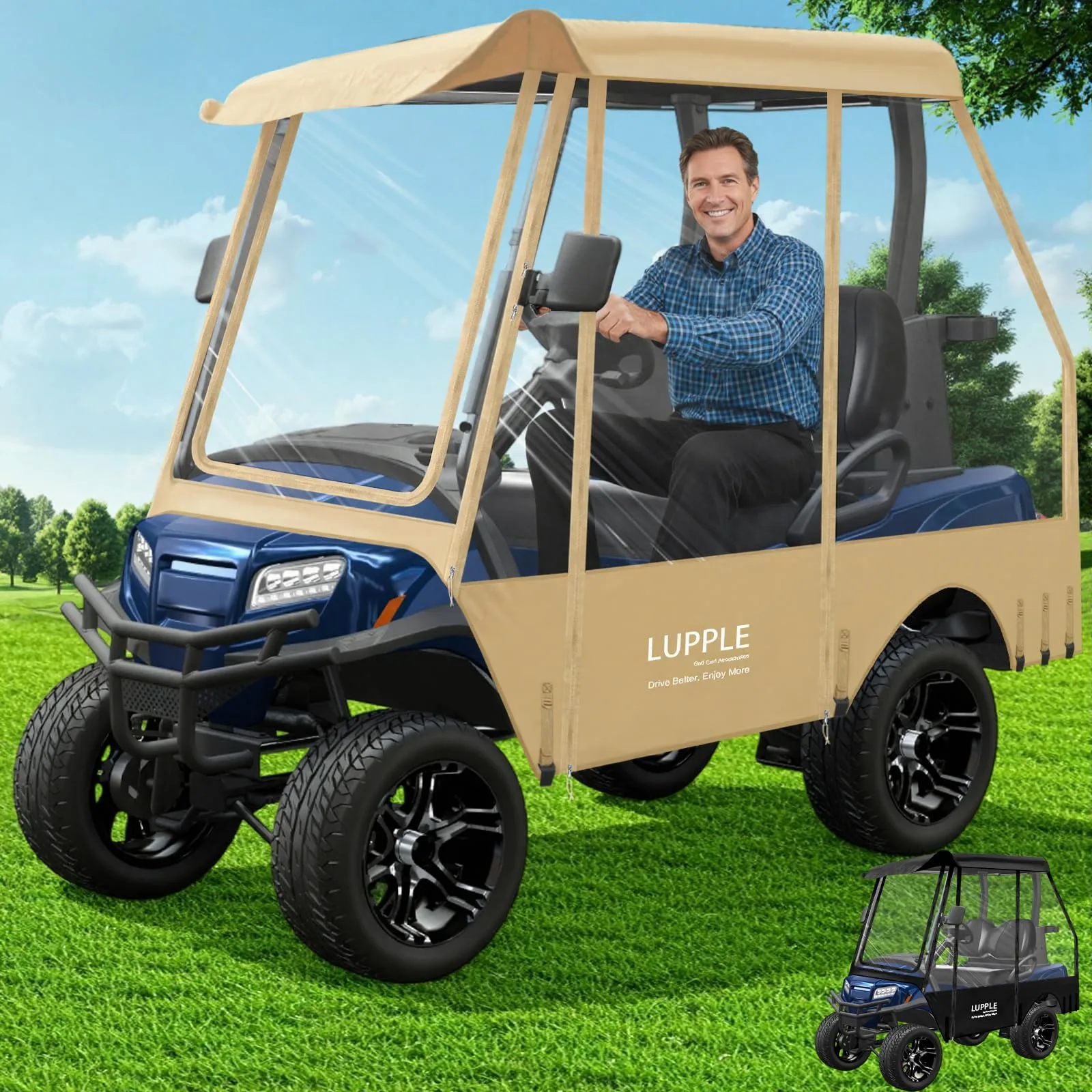 LUPPLE Golf Cart Enclosure for E-Z-GO TXT/RXV and Express