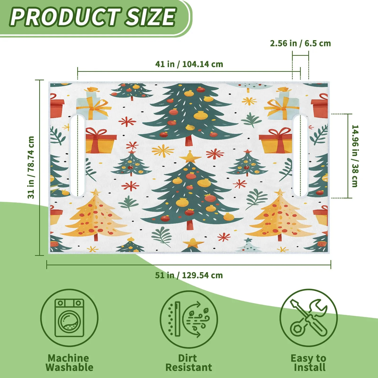 Tiveruda Golf Cart Seat Cover 51" x 31" – Universal 2-Person image 2