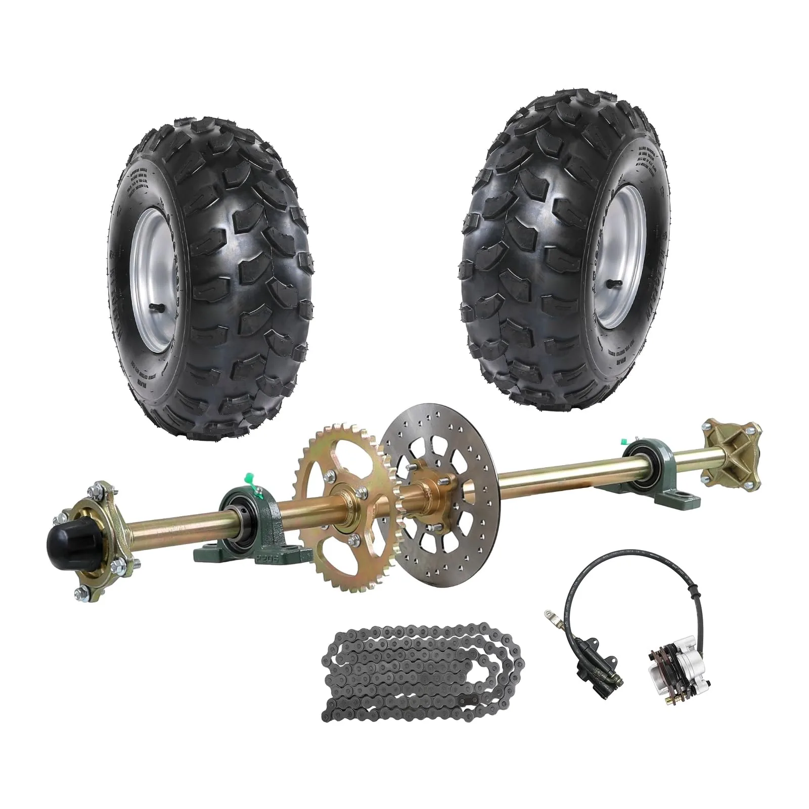 91.SCS 44-Inch Go-Kart Live Axle Kit with Brakes and Wheels