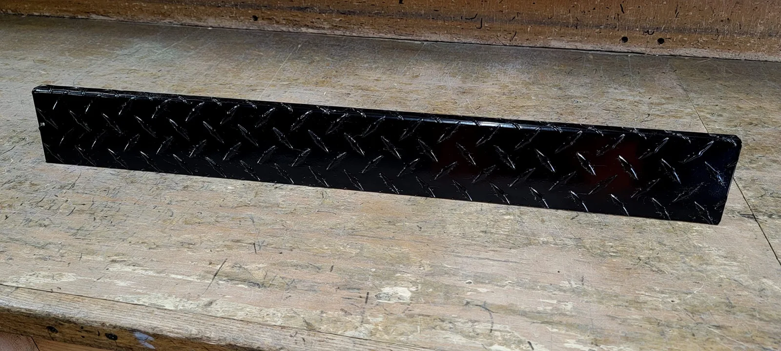 E-Z-GO Marathon Rear Bumper Cover, Black Diamond Plate