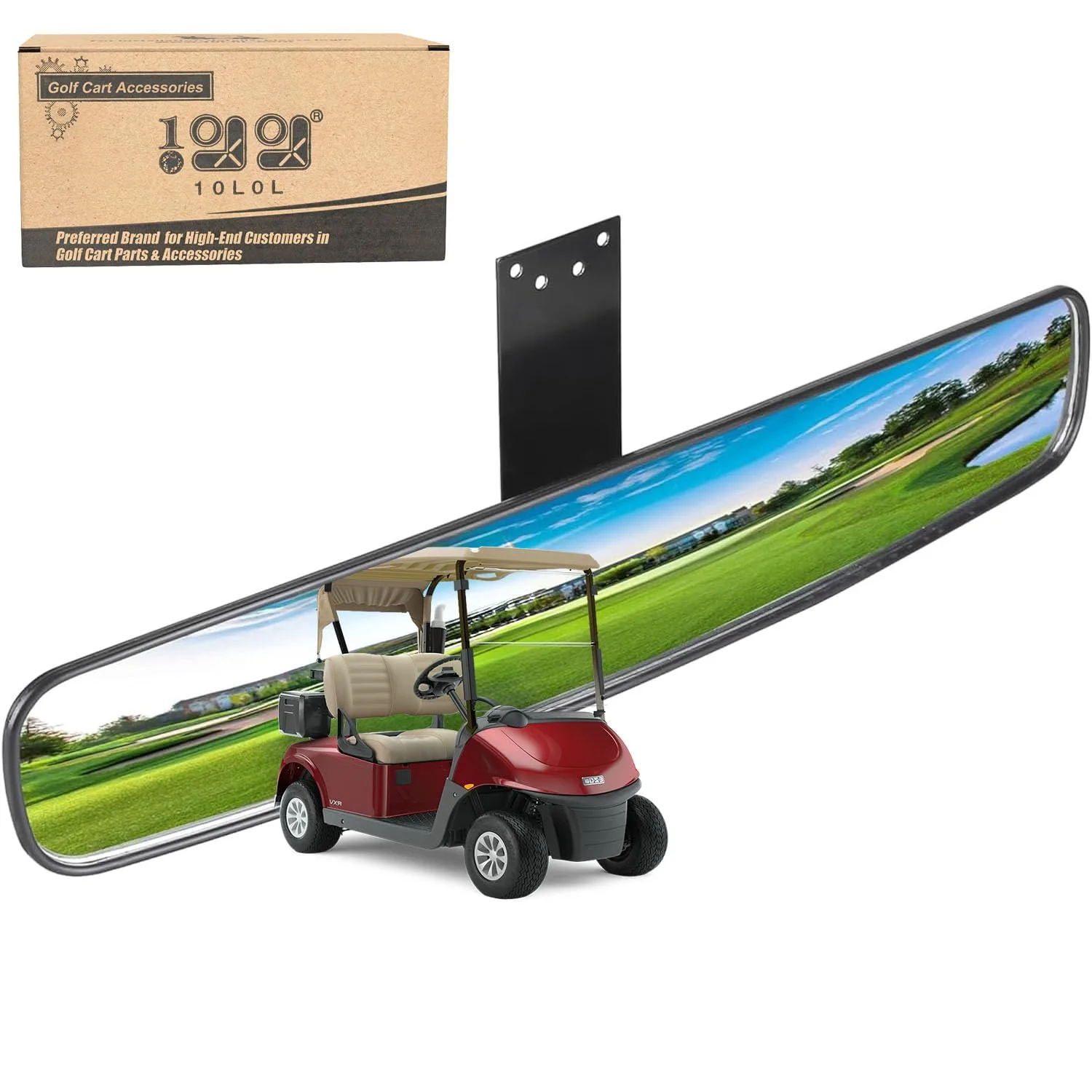 10L0L 16.5 x 3.2 in Panoramic Rear View Mirror — 50008-A