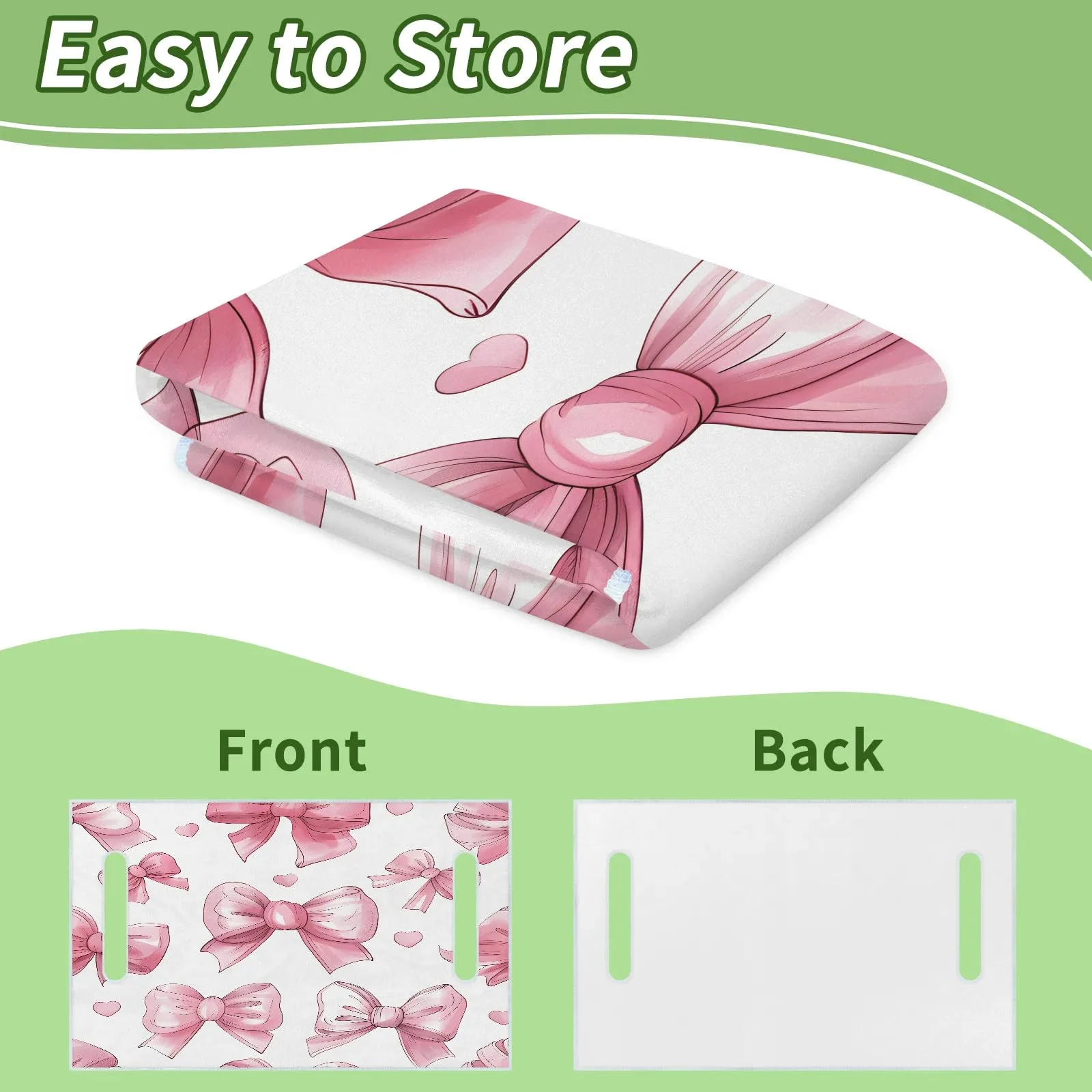 Tiveruda Pink Bow Tie Golf Cart Seat Cover 51 x 31 in image 4