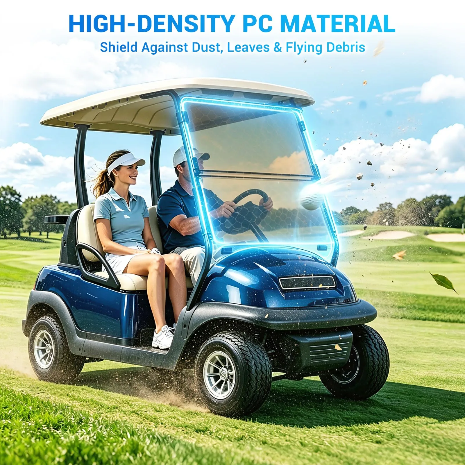 CartClan Club Car Precedent Folding Tinted Windshield image 4