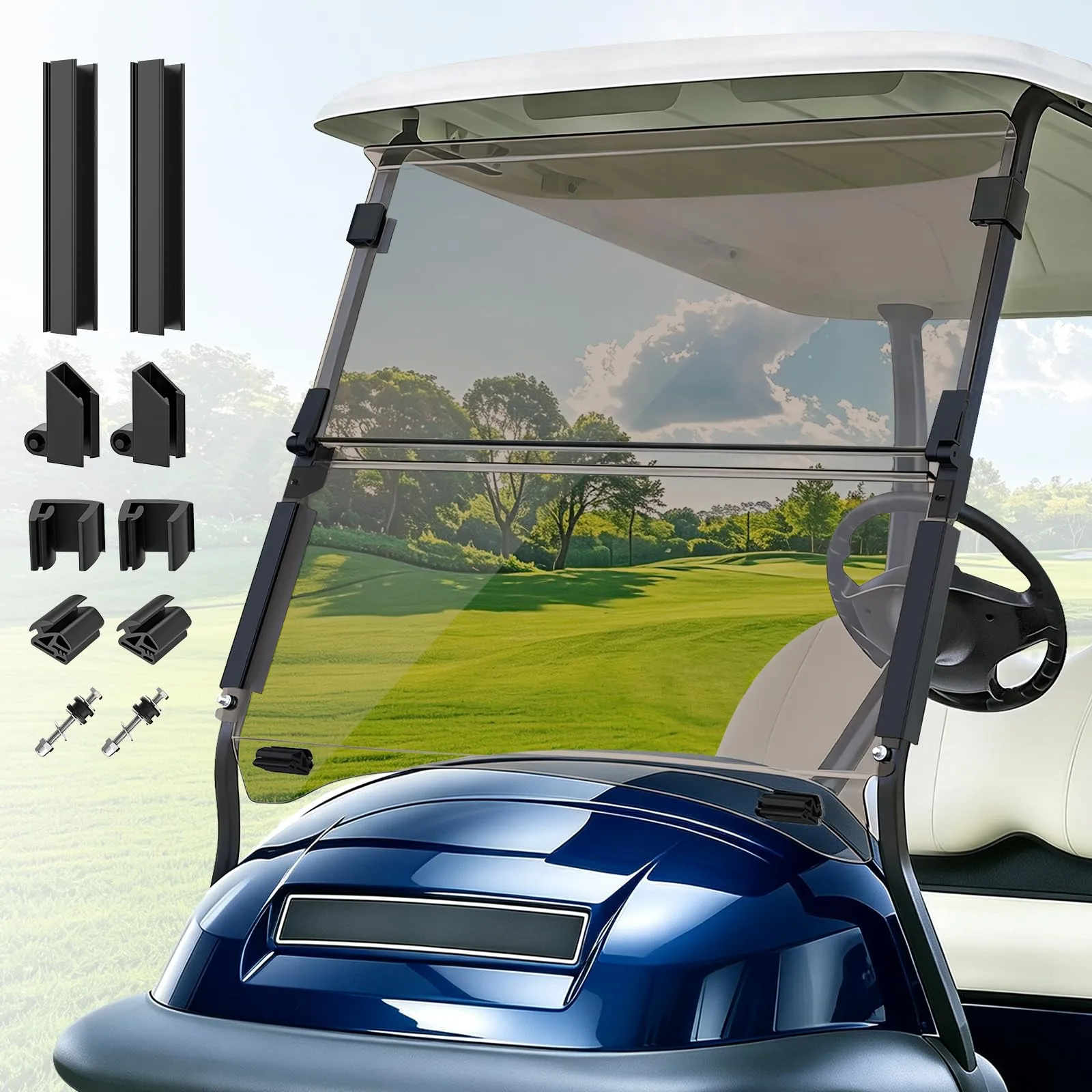 CartClan Club Car Precedent Folding Tinted Windshield