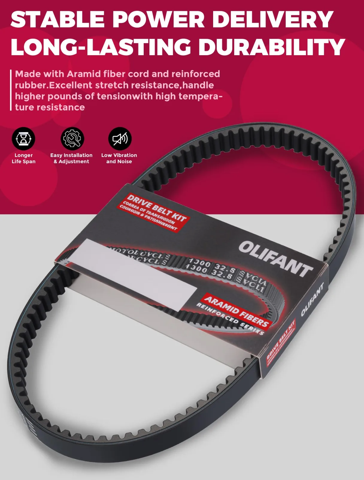 OLIFANT Drive Belt Set for Club Car DS and Precedent image 3