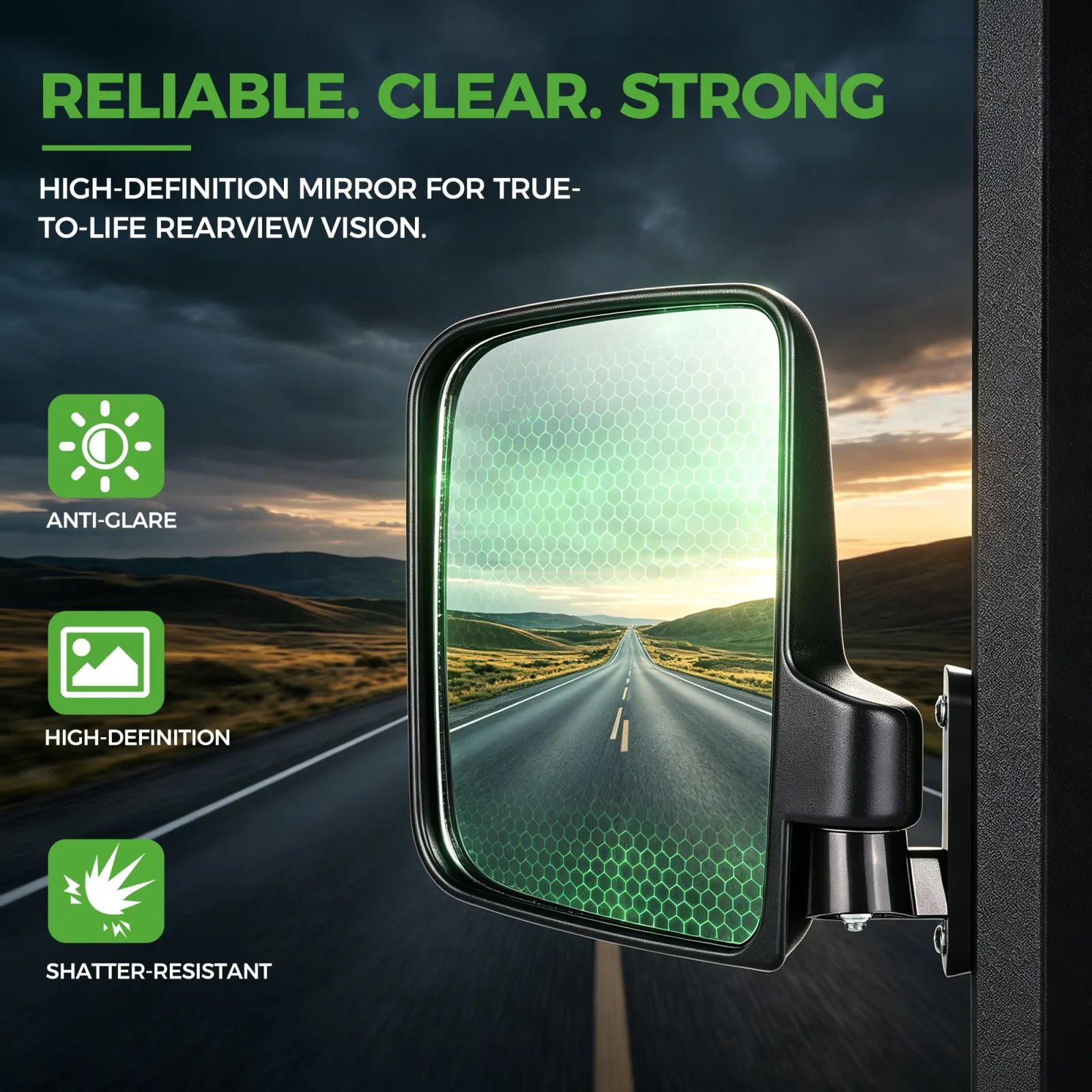 Universal Golf Cart Mirror Kit for EZGO, Club Car & Yamaha image 4