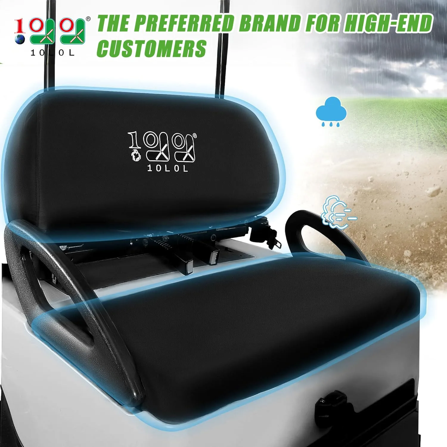10L0L F63-C Golf Cart Seat Dust Cover image 2