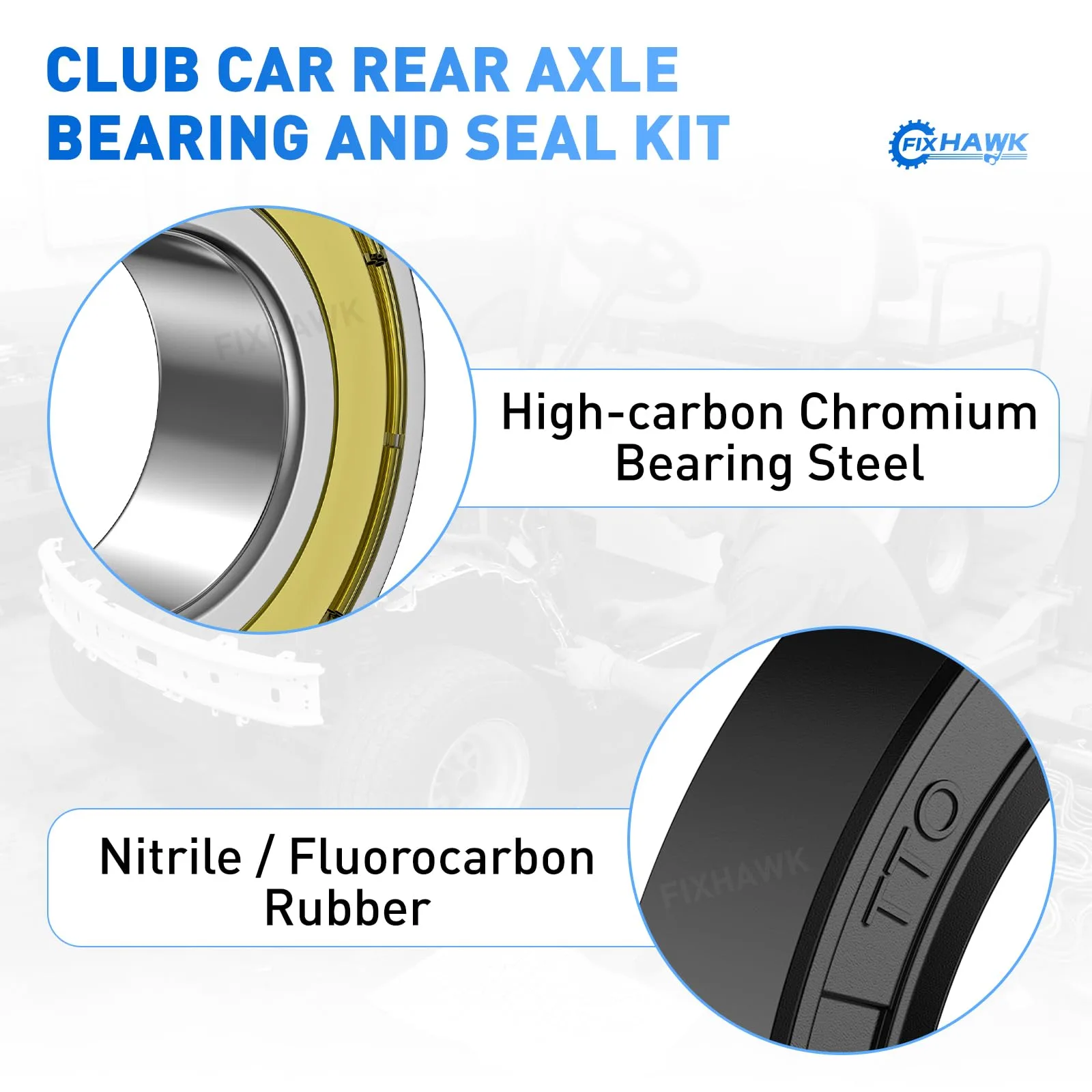 FIXHAWK FK-0059 Rear Axle Bearing Seal Kit for Club Car image 3