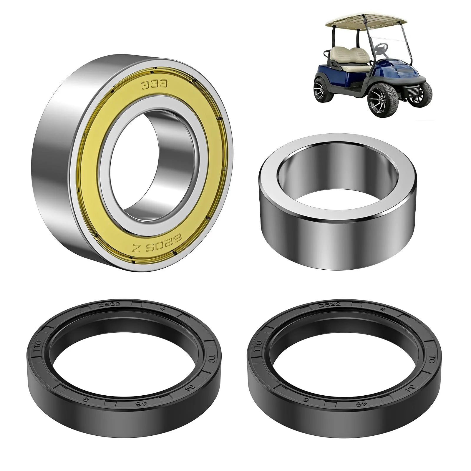FIXHAWK FK-0059 Rear Axle Bearing Seal Kit for Club Car