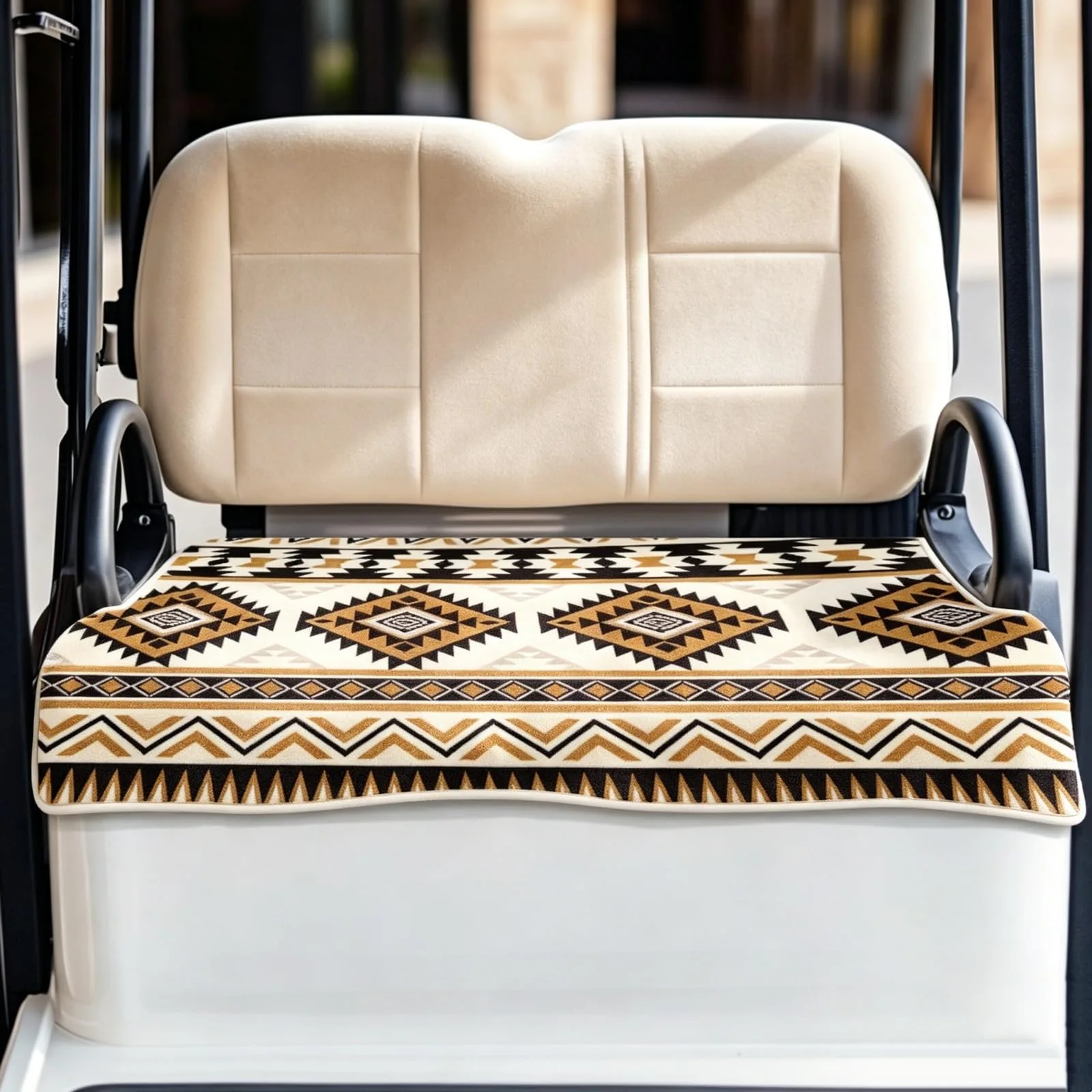 ORIGACH Brown Aztec Golf Cart Seat Cover
