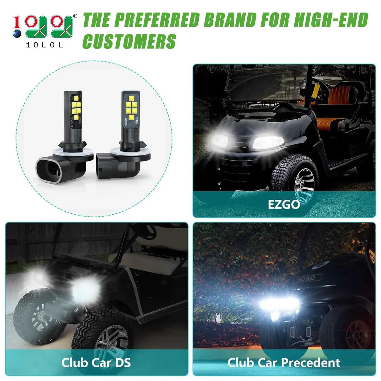 10L0L HEADLIGHT-001 Golf Cart Headlight Bulb image 2
