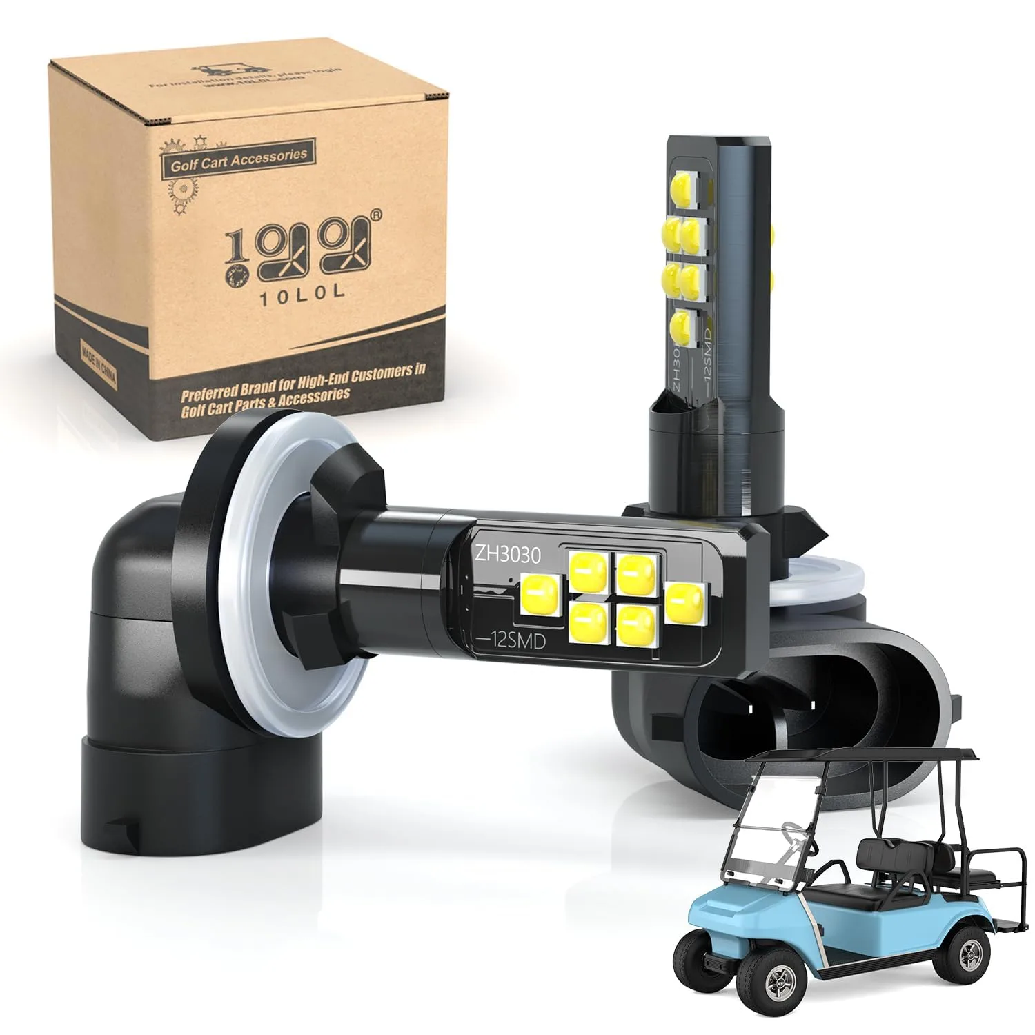 10L0L HEADLIGHT-001 Golf Cart Headlight Bulb