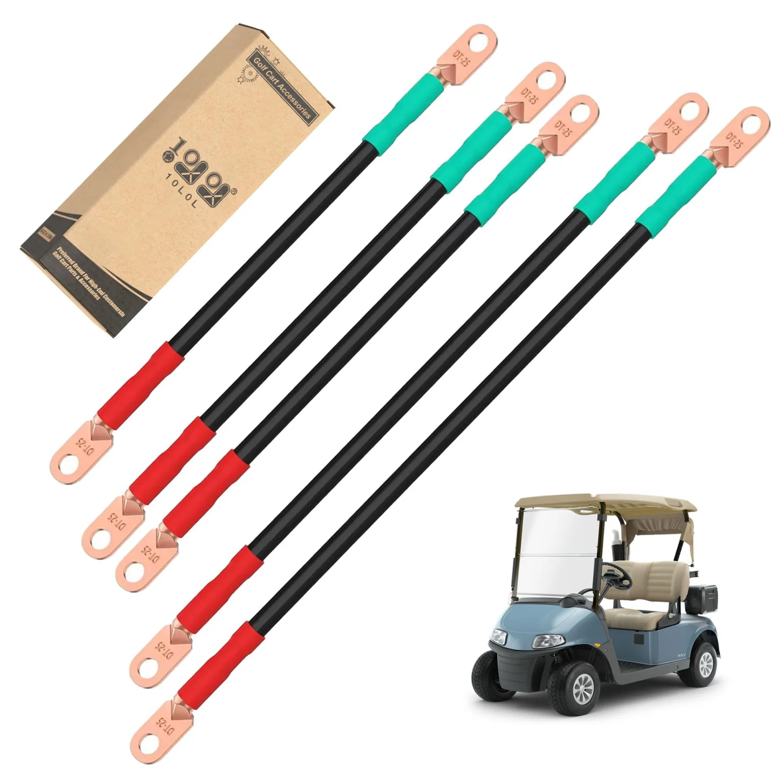 10L0L Battery Cable Kit for E-Z-GO RXV (2008+), MPN 602930
