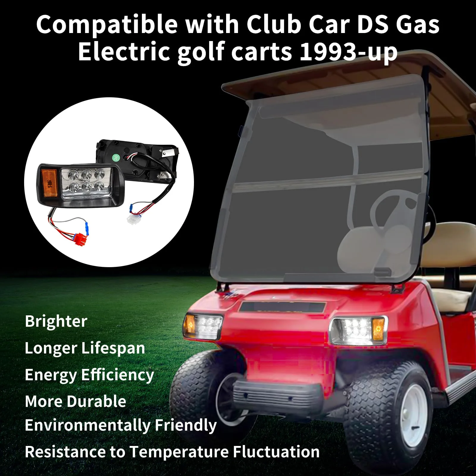 Orle Oko LED Headlights for Club Car DS 1993-Up image 2