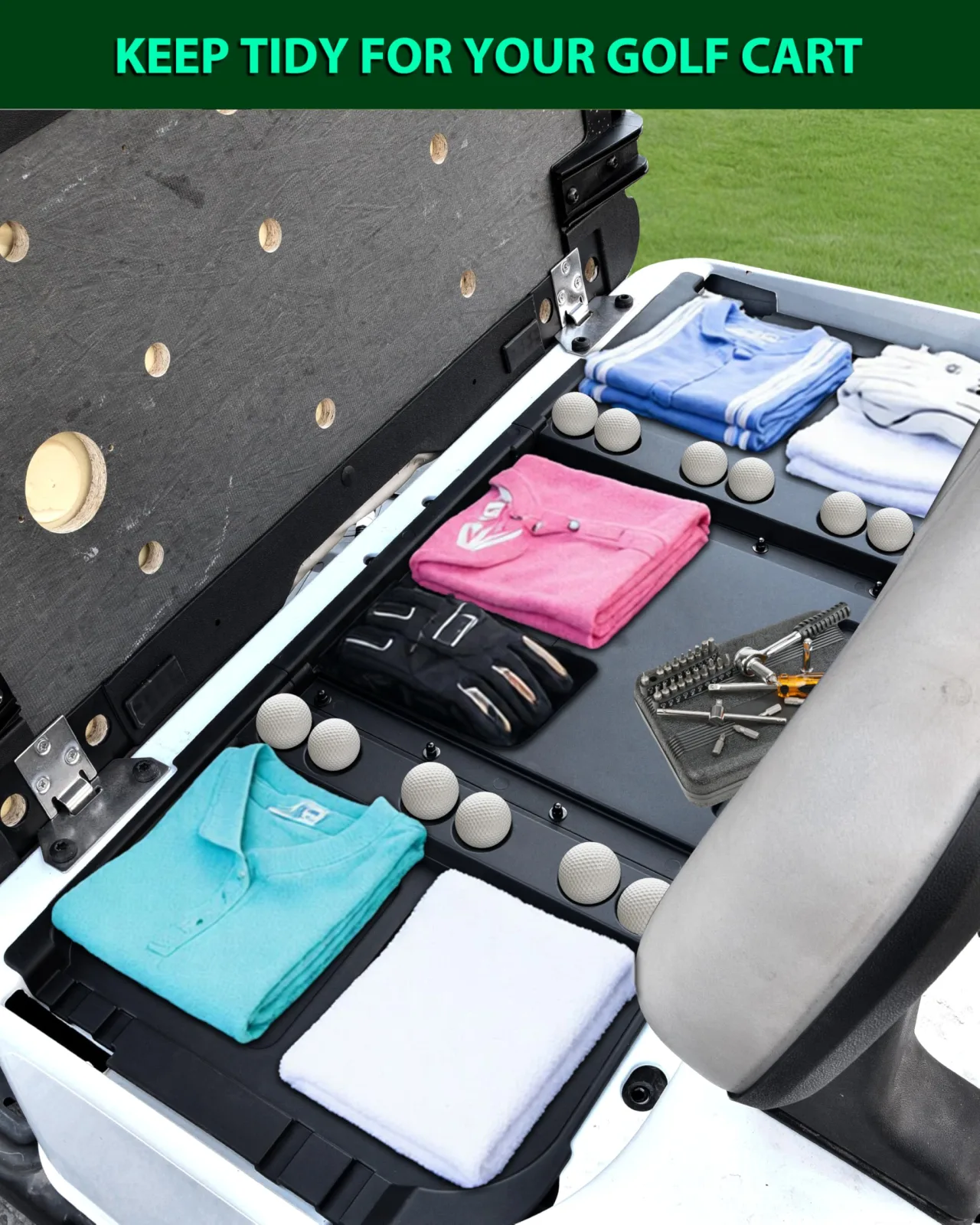 POKIAUTO Under-Seat Storage Tray for E-Z-GO RXV Valor 2025 image 4