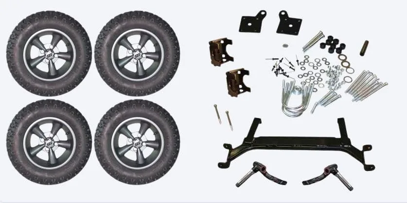 3G 4-Inch Lift Kit Combo for EZGO TXT with 12-Inch Wheels