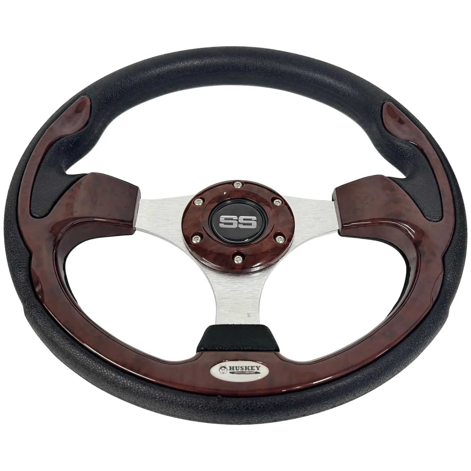Huskey Parts Company 12.5" Woodgrain Steering Wheel - 174055447900 image 2