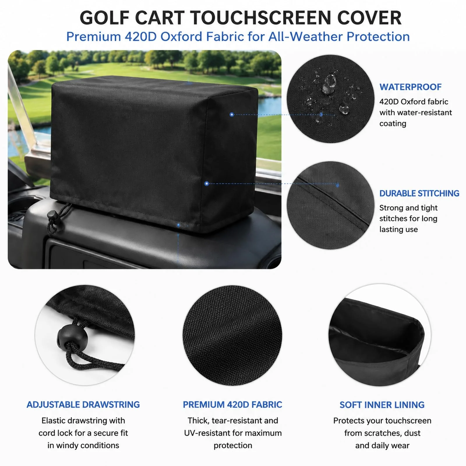 KWBQCQX Touchscreen Cover for E-Z-GO Liberty 4F image 3