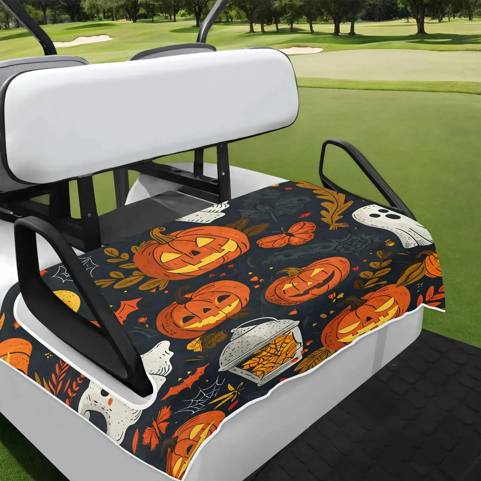 Tiveruda Halloween Golf Cart Seat Cover, 51 x 31 Inches