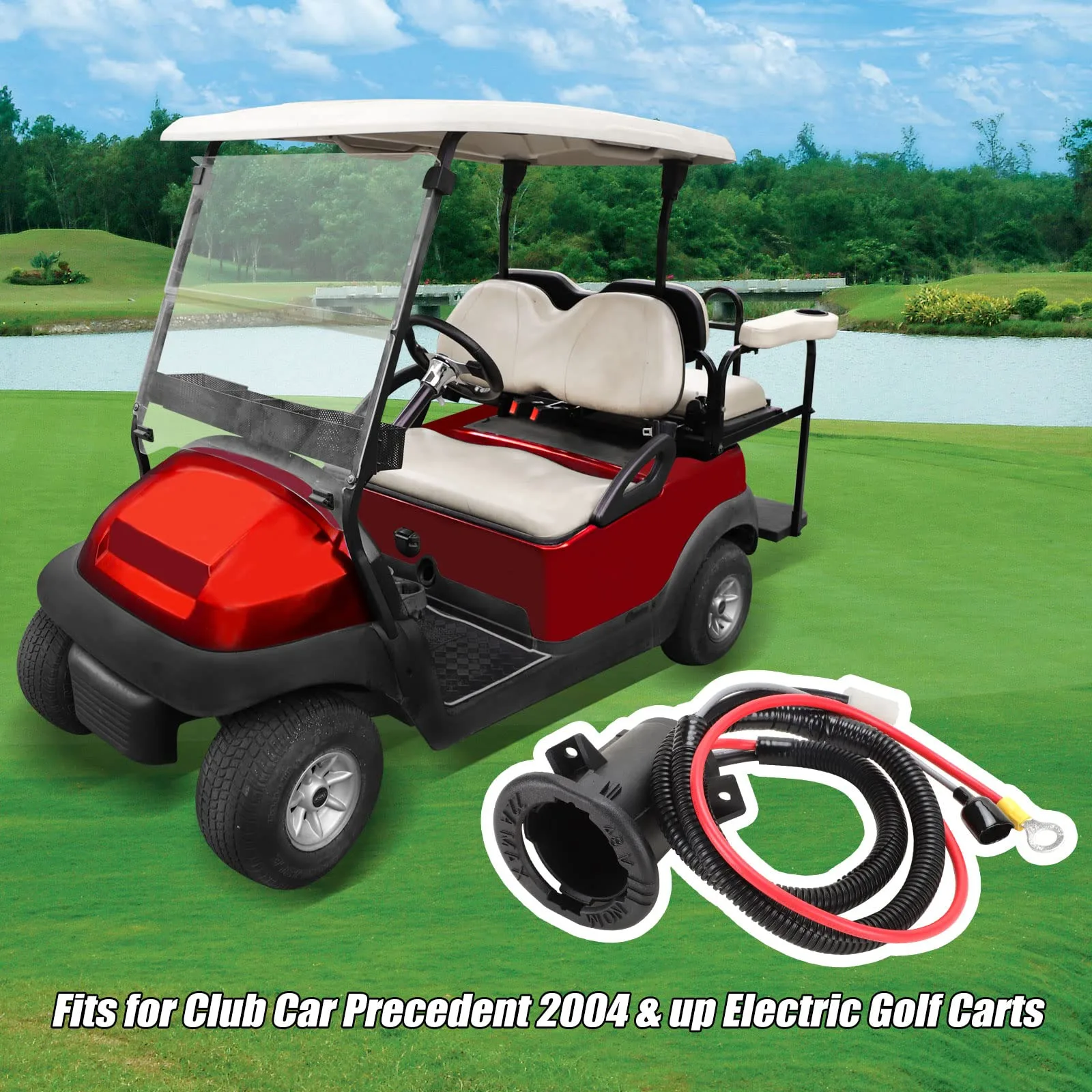 Roykaw 48V Charger Receptacle for Club Car Precedent image 2
