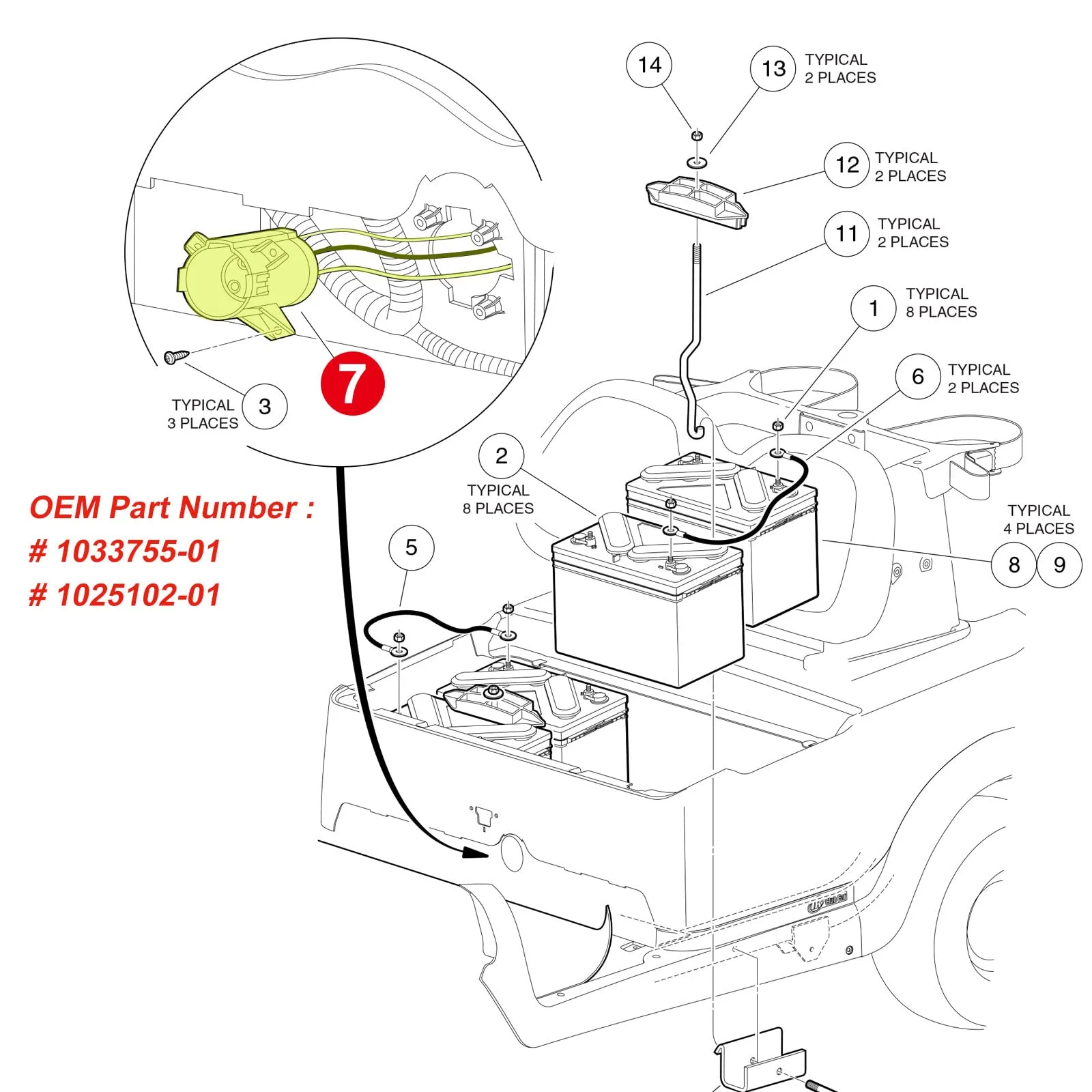 Roykaw 48V Charger Receptacle for Club Car Precedent image 3