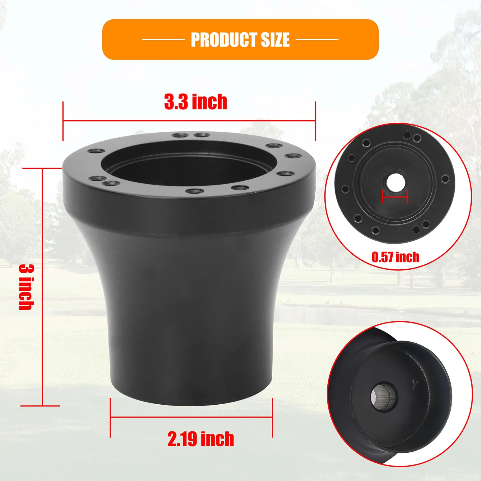 WEKANI Black Aluminum Steering Wheel Adapter for Yamaha (5 & 6-Hole) image 3