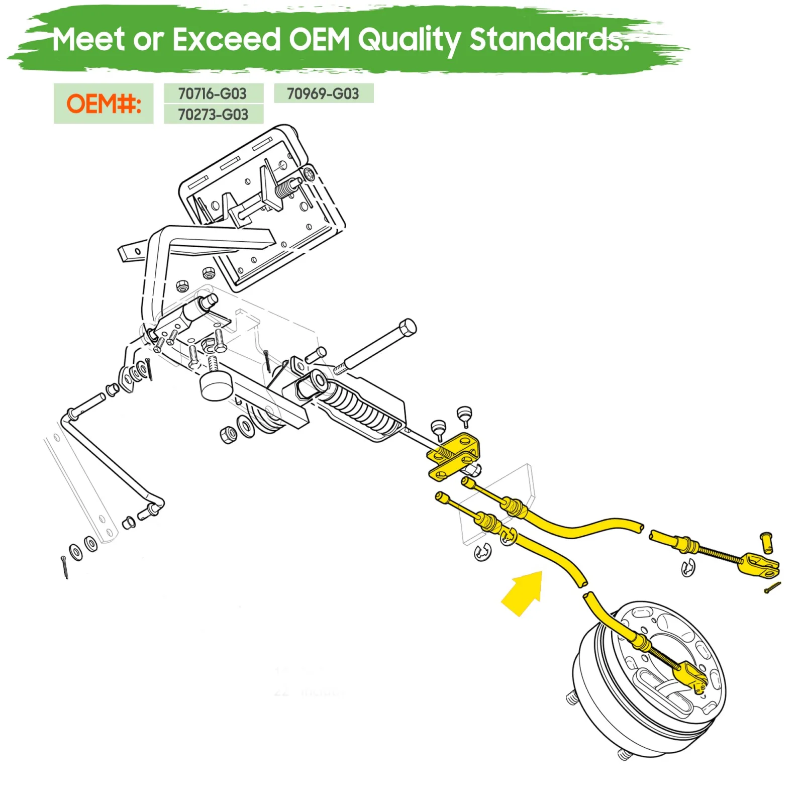 10L0L Brake Cable Set for E-Z-GO TXT and Medalist image 4