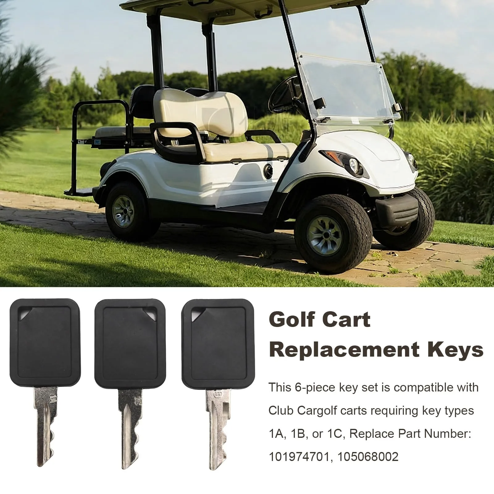 Anxingo Club Car Golf Cart Keys for Carryall, Tempo & Onward image 3
